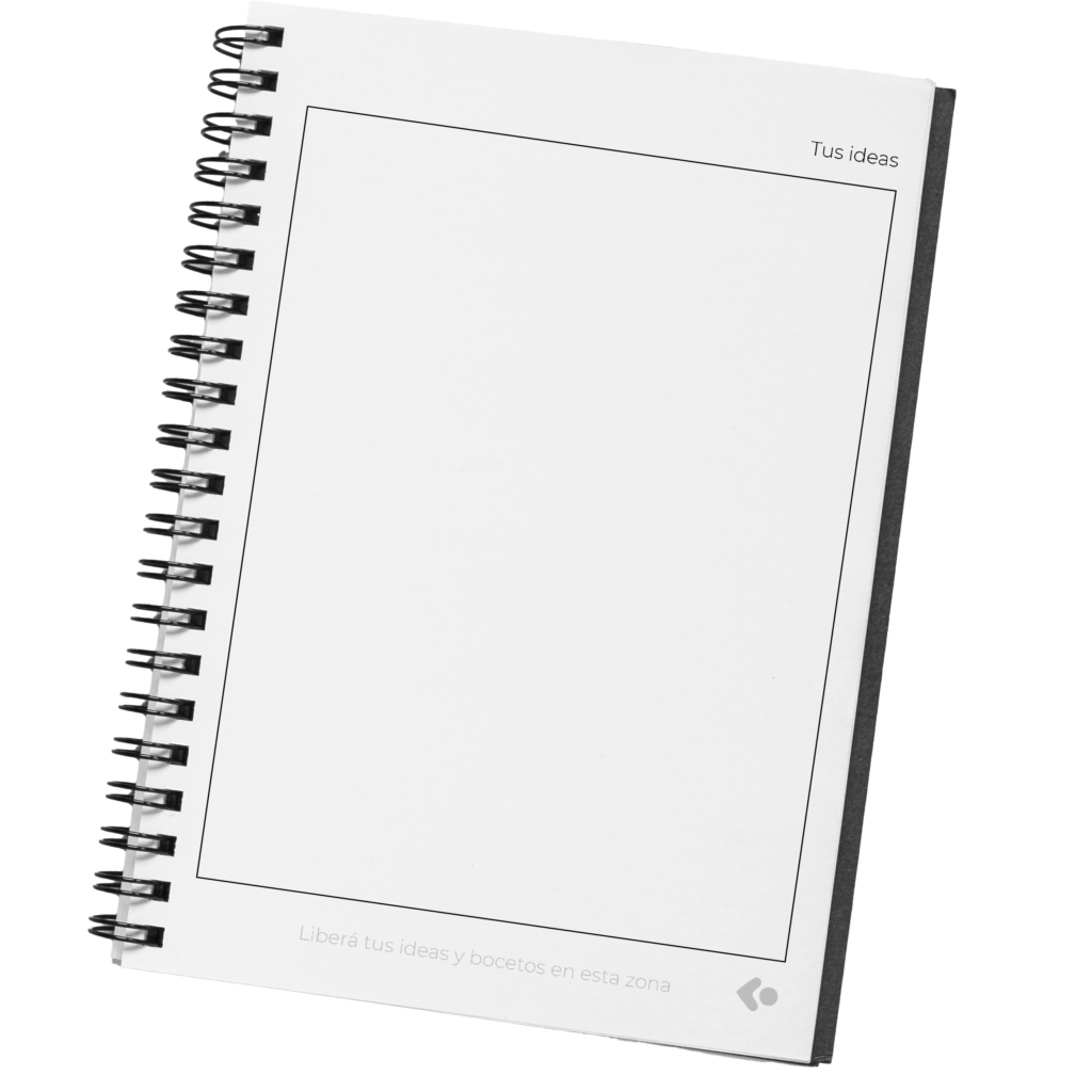 Muestra mockup Libreta area de ideas