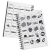 Libreta con logos de diseño