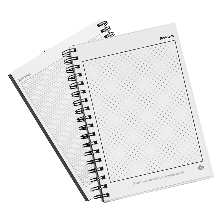 Muestra mockup Libreta retículas de diseño
